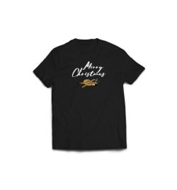 Merry Christmas Plattes Rentier T-Shirt