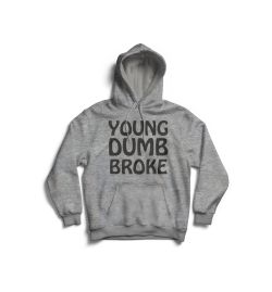 Jung, dumm und pleite (ENG) (Variante 4) Hoodie